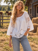 Blouse brodée Mady