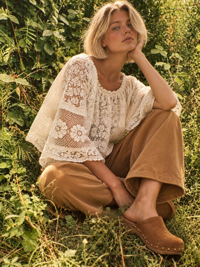 Blouse brodée en crochet / Faith