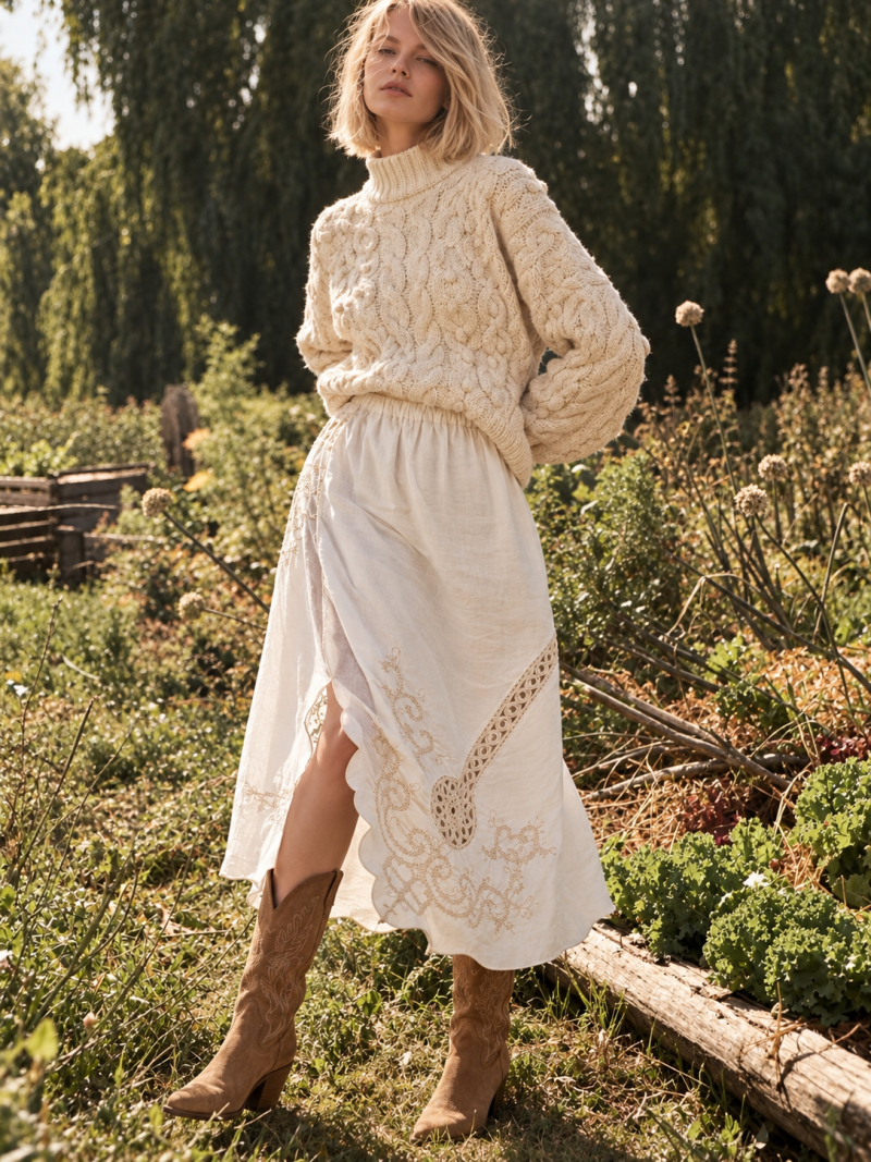 copy of Linette Embroidered Maxi Skirt