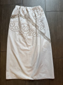 Jupe longue brodée Rose