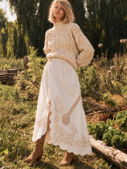 Rosalia Embroidered Maxi Skirt