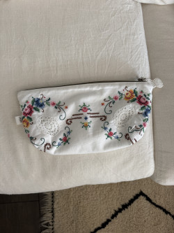 Pochette en linge ancien...