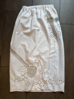Rose Embroidered Maxi Skirt