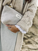 NINON  Greige terry pouch