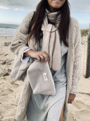 NINON  Greige terry pouch
