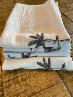 "Palm" Cotton Gauze Tea Towel