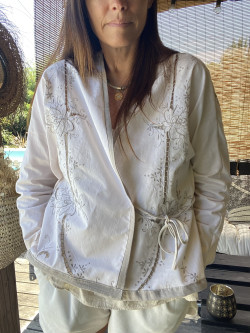 Embroidered Kimono Jacket /...