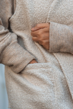 Veste bouclette Ninon beige