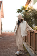 Veste bouclette Ninon blanche