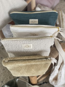 Pochette velours craie/ Pablo