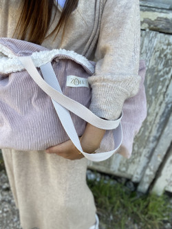 Cabas WILL / velours  rose