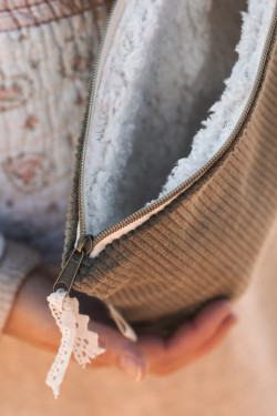 Pochette WILL velours/sherpa