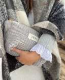 Gaspard Grey Velvet Pouch
