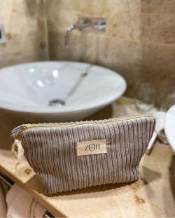 copy of NINON  Greige terry pouch
