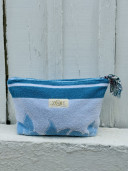Pochette éponge  vintage /bleu Nº6