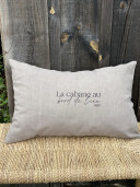 Housse de coussin  "La cabane au bord de l'eau''