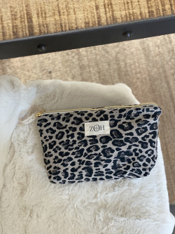 Pochette en lin Léopard L