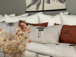 Housse de coussin "Les pins du bassin''