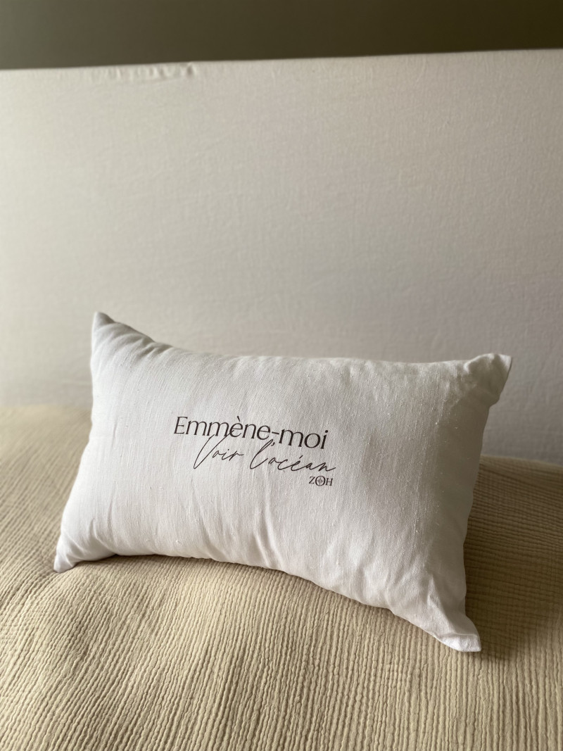 Housse de coussin "Emmène-moi voir l'océan"
