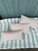 Housse de coussin Luigi / rayures rose