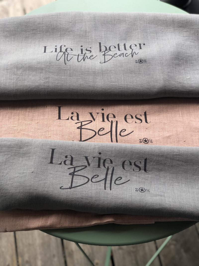 Housse de coussin "La vie est belle"