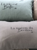 Housse de coussin "La vie est belle"