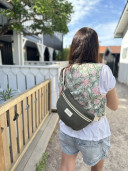 Sac banane en lin kaki NINA