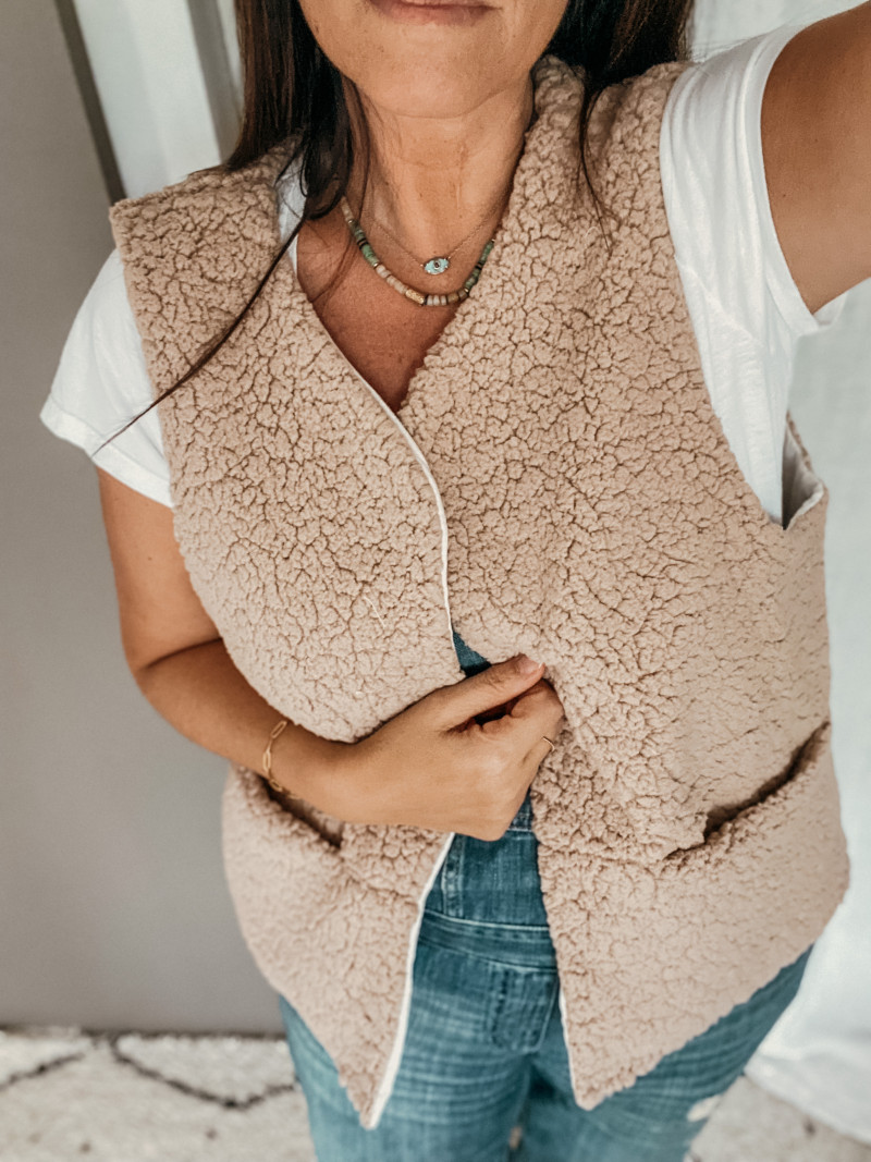 Gilet molletonné  Teddy beige