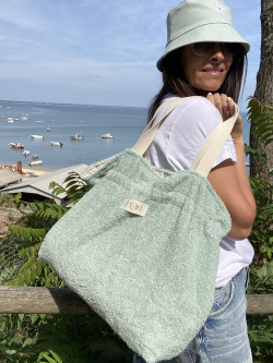 Harper // Cabas éponge celadon
