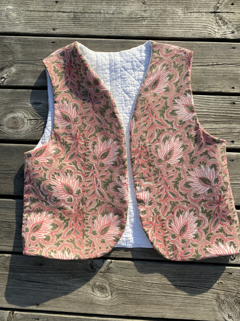 Veste matelassée reversible/ Rose